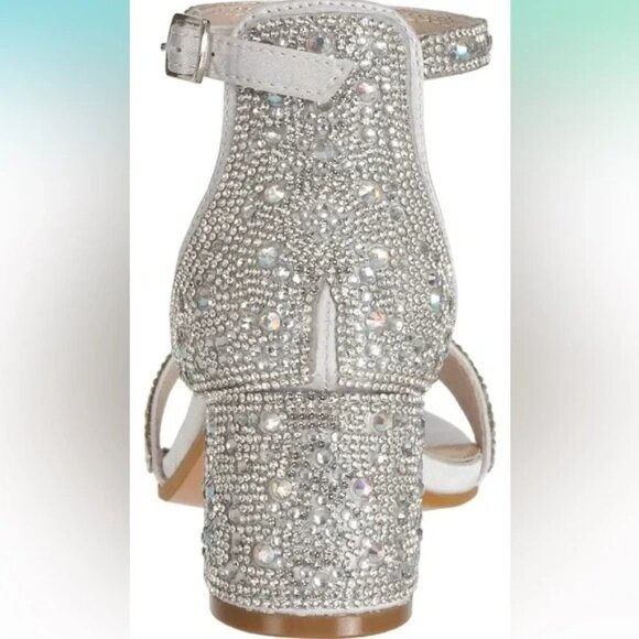 SheSole Open Toe Strappy Low Block Heel Bling Rhinestone Sandal - Size 42/ US 11 - Picture 12 of 12